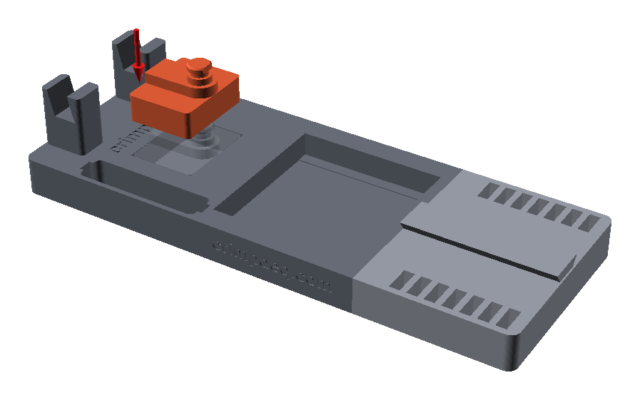 Dropping the anchor block into its pocket